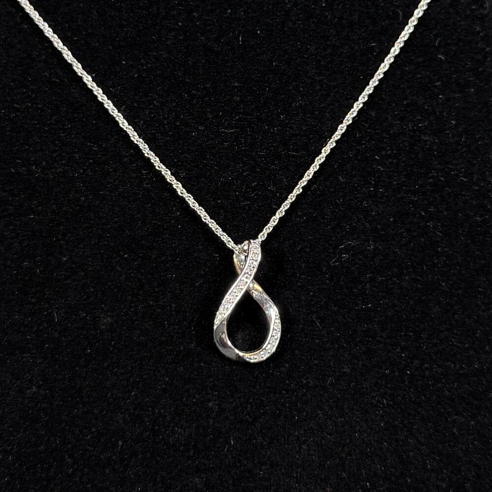 Bradford Exchange Forever My Granddaughter Diamond Pendant Sterling Silver 3.8g